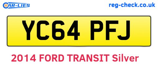 YC64PFJ are the vehicle registration plates.
