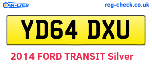 YD64DXU are the vehicle registration plates.