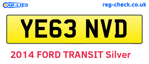 YE63NVD are the vehicle registration plates.