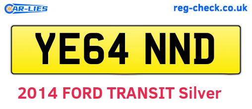 YE64NND are the vehicle registration plates.