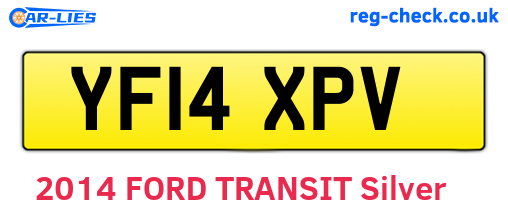 YF14XPV are the vehicle registration plates.
