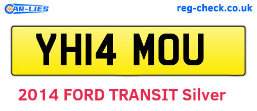 YH14MOU are the vehicle registration plates.