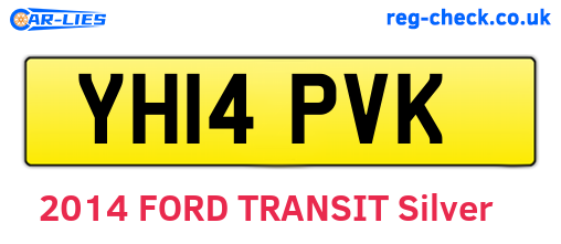 YH14PVK are the vehicle registration plates.