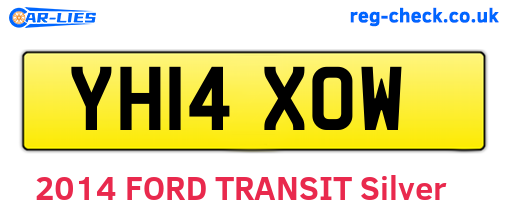 YH14XOW are the vehicle registration plates.