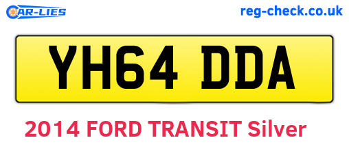YH64DDA are the vehicle registration plates.