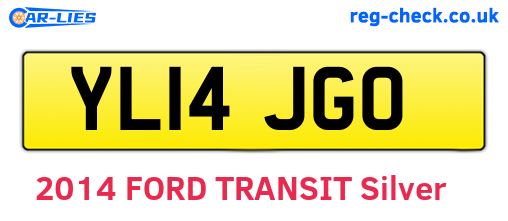 YL14JGO are the vehicle registration plates.