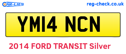 YM14NCN are the vehicle registration plates.