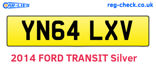 YN64LXV are the vehicle registration plates.
