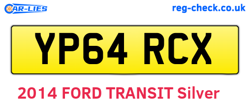 YP64RCX are the vehicle registration plates.