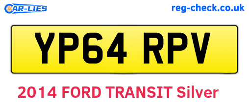 YP64RPV are the vehicle registration plates.