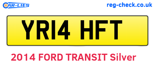 YR14HFT are the vehicle registration plates.