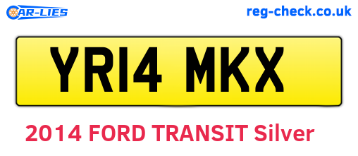 YR14MKX are the vehicle registration plates.