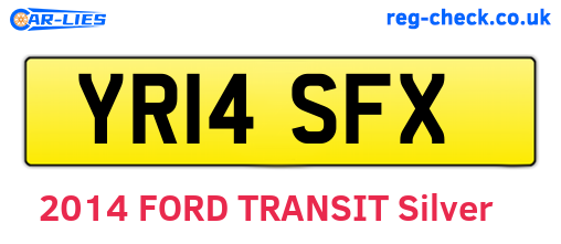 YR14SFX are the vehicle registration plates.