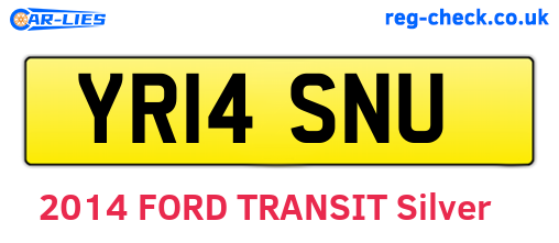 YR14SNU are the vehicle registration plates.