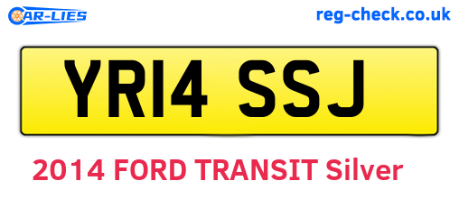 YR14SSJ are the vehicle registration plates.