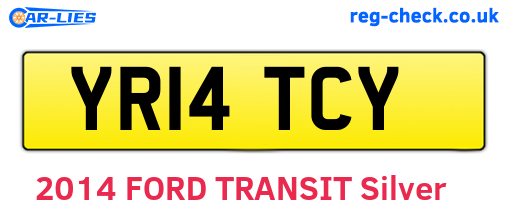 YR14TCY are the vehicle registration plates.