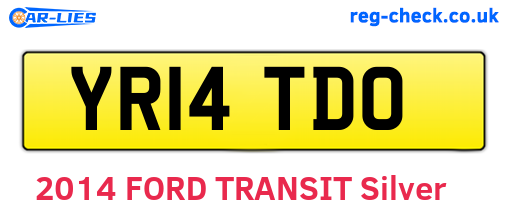 YR14TDO are the vehicle registration plates.