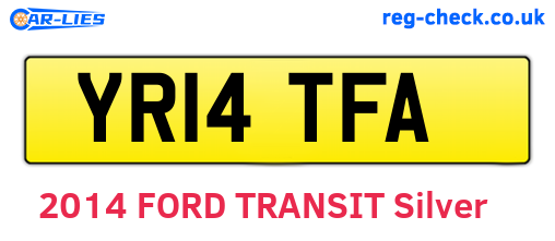 YR14TFA are the vehicle registration plates.