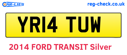 YR14TUW are the vehicle registration plates.
