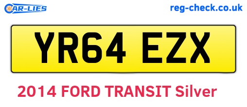 YR64EZX are the vehicle registration plates.