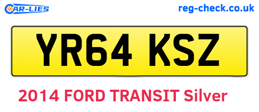 YR64KSZ are the vehicle registration plates.