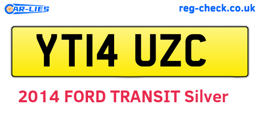 YT14UZC are the vehicle registration plates.