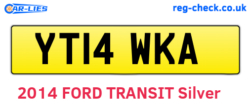 YT14WKA are the vehicle registration plates.