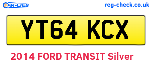 YT64KCX are the vehicle registration plates.