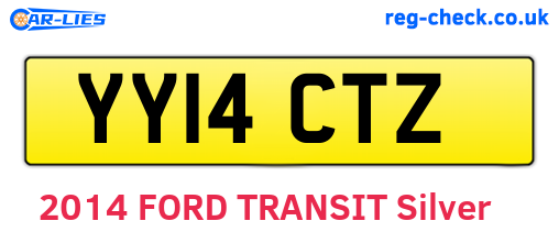 YY14CTZ are the vehicle registration plates.