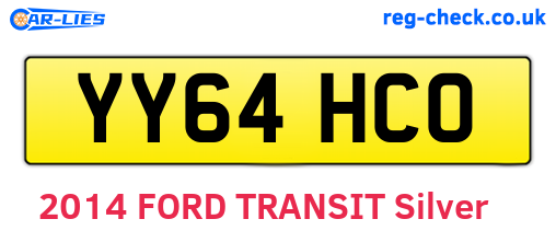 YY64HCO are the vehicle registration plates.