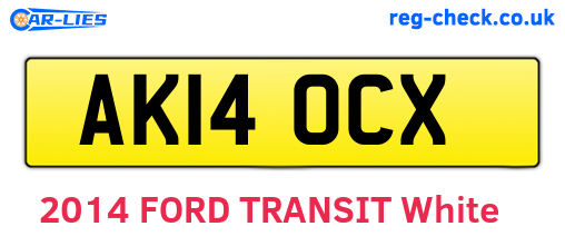 AK14OCX are the vehicle registration plates.