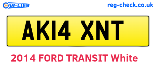 AK14XNT are the vehicle registration plates.