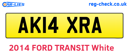 AK14XRA are the vehicle registration plates.