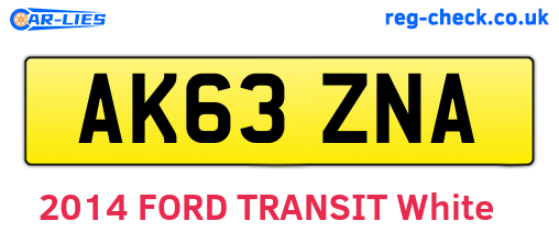 AK63ZNA are the vehicle registration plates.
