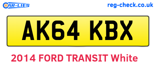 AK64KBX are the vehicle registration plates.