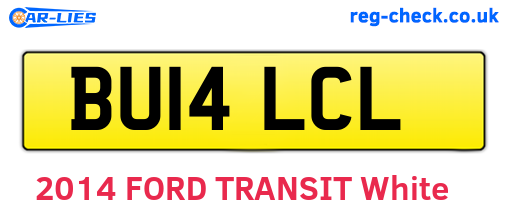 BU14LCL are the vehicle registration plates.