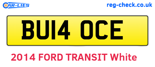 BU14OCE are the vehicle registration plates.