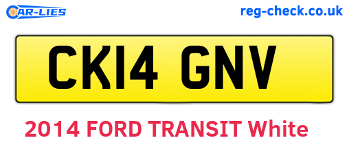 CK14GNV are the vehicle registration plates.