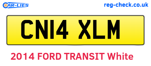CN14XLM are the vehicle registration plates.