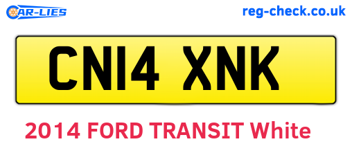 CN14XNK are the vehicle registration plates.