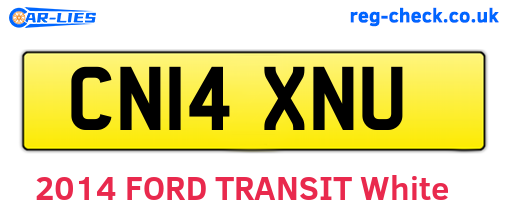 CN14XNU are the vehicle registration plates.
