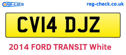 CV14DJZ are the vehicle registration plates.