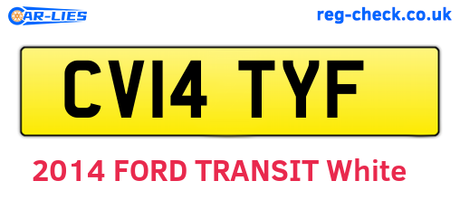 CV14TYF are the vehicle registration plates.