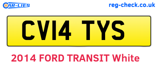 CV14TYS are the vehicle registration plates.