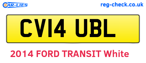 CV14UBL are the vehicle registration plates.