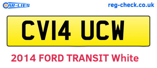 CV14UCW are the vehicle registration plates.