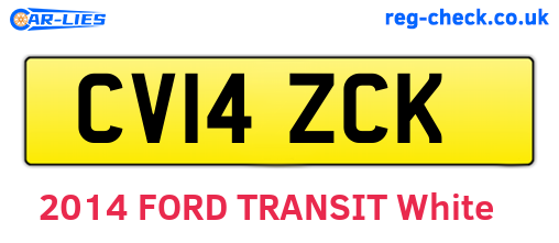 CV14ZCK are the vehicle registration plates.