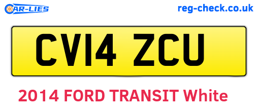 CV14ZCU are the vehicle registration plates.