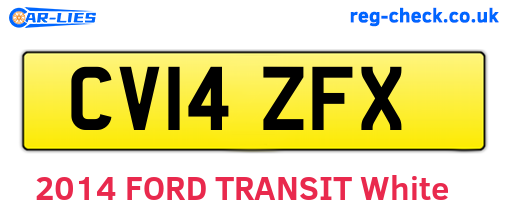 CV14ZFX are the vehicle registration plates.