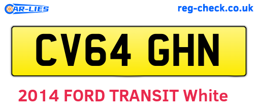 CV64GHN are the vehicle registration plates.